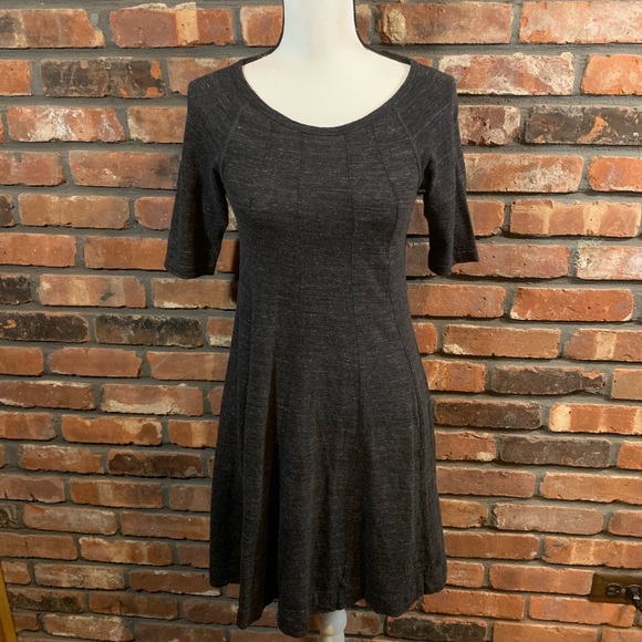 Ganni Swing Dress In Gray Winter Jersey -Sz S - Picture 2 of 8